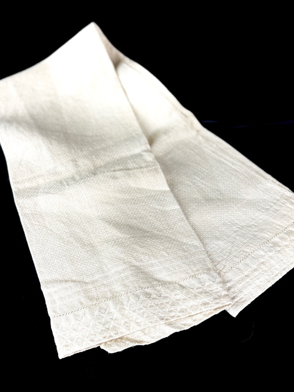 Vintage Loomed in Jerusalem Hand Tea Dish Towel Linen 39 X 22 Never Used Israel